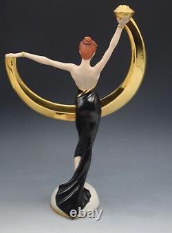 Franklin Mint Art Deco Erte Promise Of Gold 12 Female Sculpture Rare