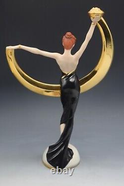 Franklin Mint Art Deco Erte Promise Of Gold 12 Female Sculpture Rare