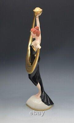 Franklin Mint Art Deco Erte Promise Of Gold 12 Female Sculpture Rare