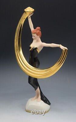 Franklin Mint Art Deco Erte Promise Of Gold 12 Female Sculpture Rare