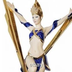 Franklin Mint Art Deco Lightning In Gold 1989 Collectible Goddess Figurine