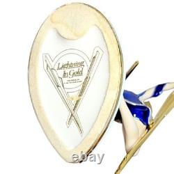 Franklin Mint Art Deco Lightning In Gold 1989 Collectible Goddess Figurine