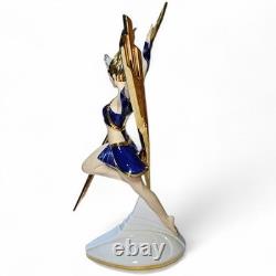 Franklin Mint Art Deco Lightning In Gold 1989 Collectible Goddess Figurine