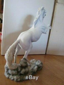 Franklin Mint Artist Pamela du Boulay Porcelain Horse Silver