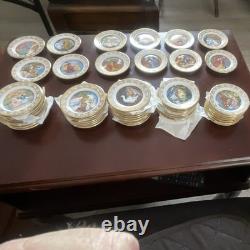 Franklin Mint Best-Loved Fairy Tales 50 Mini Plates Carol Lawson Complete 3.5 in