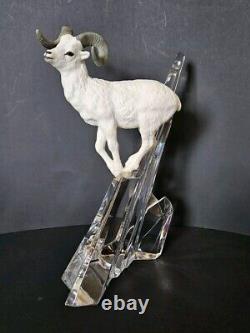 Franklin Mint Bighorn Sheep Ram on Crystal Mountain Figurine