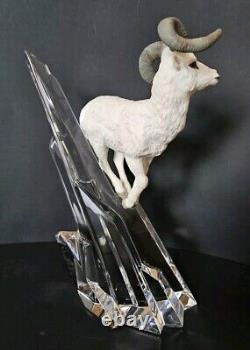 Franklin Mint Bighorn Sheep Ram on Crystal Mountain Figurine