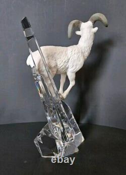 Franklin Mint Bighorn Sheep Ram on Crystal Mountain Figurine