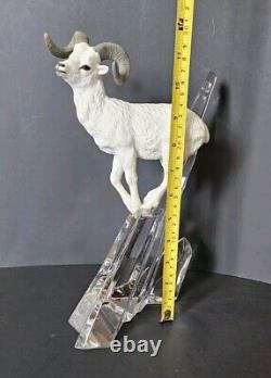 Franklin Mint Bighorn Sheep Ram on Crystal Mountain Figurine