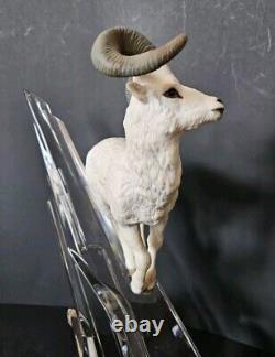 Franklin Mint Bighorn Sheep Ram on Crystal Mountain Figurine