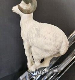 Franklin Mint Bighorn Sheep Ram on Crystal Mountain Figurine