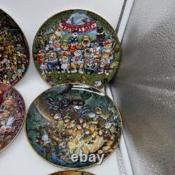 Franklin Mint Bill Bell Limited Edition Fine Porcelain Cat Plate Set Of 12