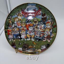 Franklin Mint Bill Bell Limited Edition Fine Porcelain Cat Plate Set Of 12