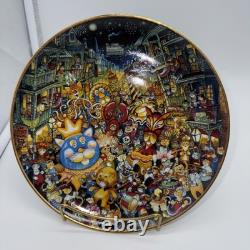 Franklin Mint Bill Bell Limited Edition Fine Porcelain Cat Plate Set Of 12