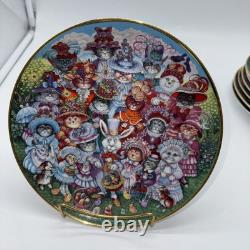 Franklin Mint Bill Bell Limited Edition Fine Porcelain Cat Plate Set Of 12