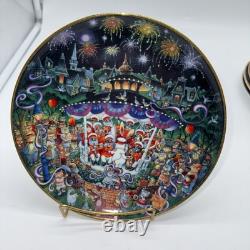 Franklin Mint Bill Bell Limited Edition Fine Porcelain Cat Plate Set Of 12