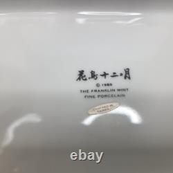Franklin Mint Birds and Flowers of the Orient Teapot Set Stand Cream Sugar Tray