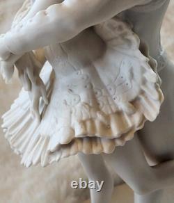 Franklin Mint Bisque Porcelain Ballet Sculpture Swan Lake 9.5 In. Ltd. Ed. U2539