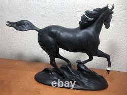 Franklin Mint Black Beauty Porcelain Horse 8 H 1986 By Pamela Du Boulay