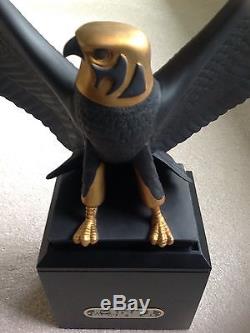 Franklin Mint Black Porcelain Egytian Falcon Of The Nile Statue