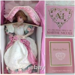 Franklin Mint Blushing Rose Porcelain Doll 22kt Maryse Nicole Signed COA & Box