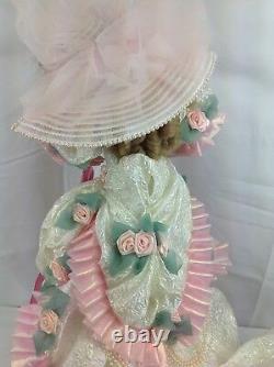 Franklin Mint Blushing Rose Porcelain Doll 22kt Maryse Nicole Signed COA & Box