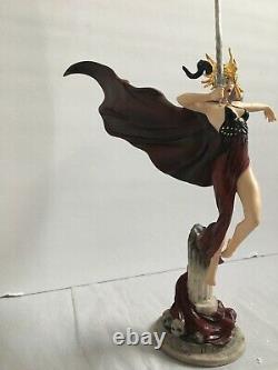 Franklin Mint Brom Angel Of Darkness Sculpture New