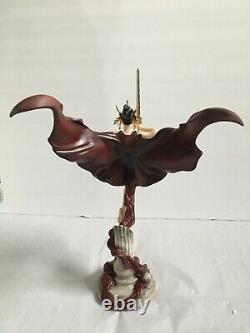 Franklin Mint Brom Angel Of Darkness Sculpture New