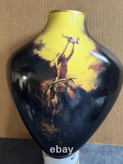 Franklin Mint Buck McCain Prayer to the Healing Spirit Native American Vase