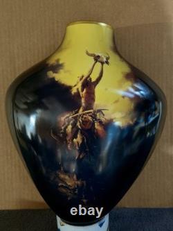 Franklin Mint Buck McCain Prayer to the Healing Spirit Native American Vase