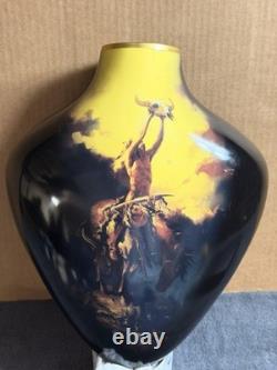Franklin Mint Buck McCain Prayer to the Healing Spirit Native American Vase