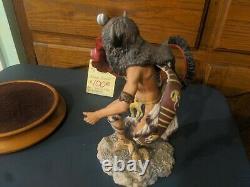 Franklin Mint Buffalo Dancer Porcelain Figure Sculpture-RF Murphy-Limited Ed