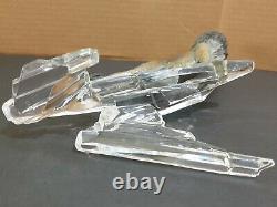 Franklin Mint Call of the Wild Wolf Figurine on Lead Crystal Mountainside