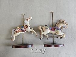 Franklin Mint Carousel Horses Set Of 12 1980's Stand NOT included