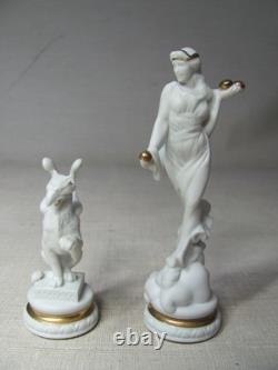 Franklin Mint Chess Set Of The Gods Aphrodite Queen & Griffin Pawn Greek White