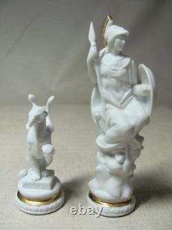Franklin Mint Chess Set Of The Gods Athena Bishop & Griffin Pawn Greek White Nob