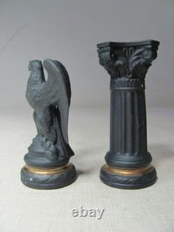 Franklin Mint Chess Set Of The Gods Corinthian Column & Roman Eagle Pawn Black