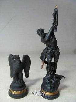 Franklin Mint Chess Set Of The Gods Jupiter King & Roman Eagle Pawn Rome Black