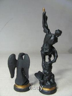 Franklin Mint Chess Set Of The Gods Jupiter King & Roman Eagle Pawn Rome Black