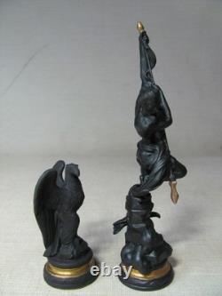 Franklin Mint Chess Set Of The Gods Jupiter King & Roman Eagle Pawn Rome Black