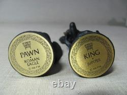 Franklin Mint Chess Set Of The Gods Jupiter King & Roman Eagle Pawn Rome Black