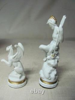 Franklin Mint Chess Set Of The Gods Poseidon Bishop & Griffin Pawn Greek White