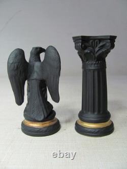 Franklin Mint Chess Set Of The Gods Rook Corinthian C. & Roman Eagle Pawn Black