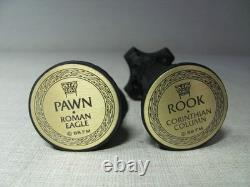 Franklin Mint Chess Set Of The Gods Rook Corinthian C. & Roman Eagle Pawn Black