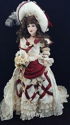 Franklin Mint Christmas Rose Porcelain Doll by Maryse Nicole