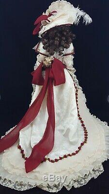 Franklin Mint Christmas Rose Porcelain Doll by Maryse Nicole