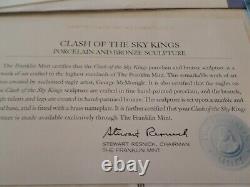 Franklin Mint Clash of the Sky Kings Sculpture New In Box with COA