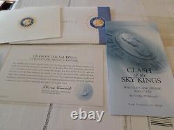 Franklin Mint Clash of the Sky Kings Sculpture New In Box with COA