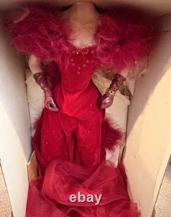 Franklin Mint Collector Doll Scarlet O' Hara with Box 22 inches tall with stand