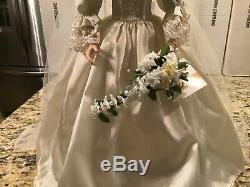 Franklin Mint Collector Porcelain Doll Princess Diana Wedding Dress Bride NICE